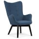 Sofotel Norse Wingback Chair with Footstool, Blue