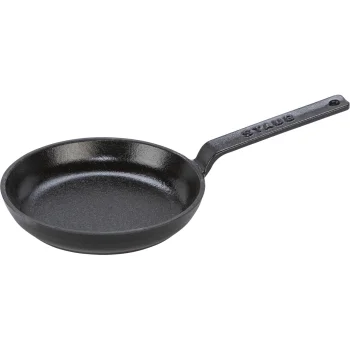 Staub Mini Frying Pan 12cm Round, Cast Iron, Black