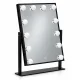 ModernHome LED Makeup Mirror 30x40 cm with 12 Bulbs, 3 Light Modes, Black