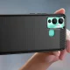 Case for Infinix Hot 12 Play NFC / Hot 12 Play Carbon Case, Black