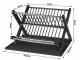 Two-Tier Dish Drainer with Tray, Foldable