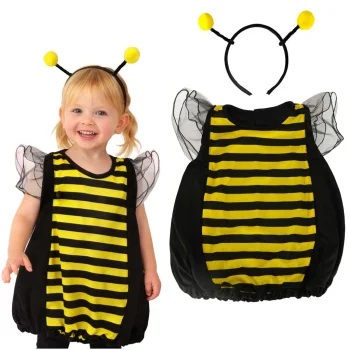 Kids Carnival Costume Bee with Headband, 2 Pieces, Size S