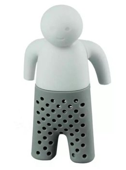 Silicone Little Man Tea Infuser for Loose Leaf Tea, Grey