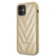 Guess iPhone 12 mini Case V-Quilted Collection, Gold