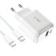 Tech-Protect C20W USB-C PD 20W / USB-A QC 3.0 charger with USB-C / USB-C cable - white
