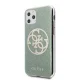 Guess iPhone 11 Pro Case 4G Circle Glitter, Khaki