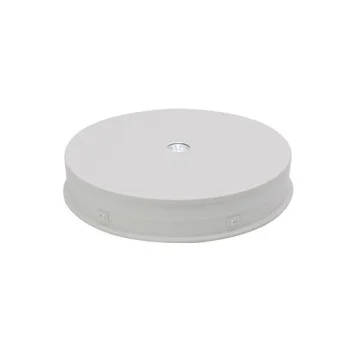 Rotating LED Turn-Table Display Stand, Round 30cm, White