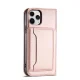Wallet Case for iPhone 12 Pro Max with Card Holder and Stand Function, Pink