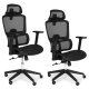 ModernHome Ergonomic Office Chair High Back Swivel Desk Chair with Lumbar Support, black