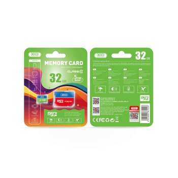 XO 32GB microSDHC Class 10 atmiņas karte ar adapteri, zaļa