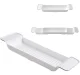 Adjustable Length Bath Bridge Shelf Tray Tub Rack Bathroom Caddy, White