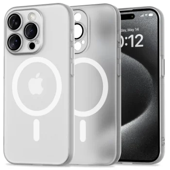 Apple iPhone 15 Pro 6.1'' Tech-Protect MagSlim MagSafe Case Cover, White