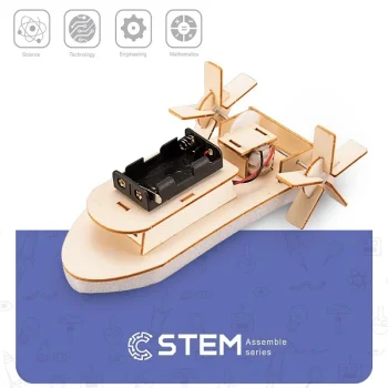 Wooden Assembly Kit Paddle Steamer, STEM Educational Toy