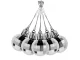 Shatterproof Christmas Tree Baubles Set 6cm, 36 pcs, Silver/White