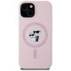 Karl Lagerfeld Silicone Karl&Choupette MagSafe vāciņš iPhone 15, Rozā