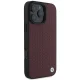 BMW iPhone 16 Pro Max Case Sign Leather Diamond Metal Logo MagSafe, Red