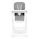 ECOTOYS Adjustable Baby High Chair with Double Tray, Eco-Leather, Dark Grey