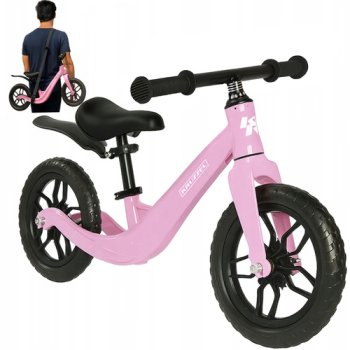 Kruzzel 25768 Lightweight Balance Bike for Kids 2+, 12 Inch, Pink
