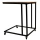 C-Shaped Side Table on Wheels for Laptop, Rolling End Table for Sofa and Bed