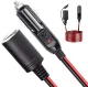 Car Cigarette Lighter Extension Cable 4m, 12-24V