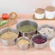 Kitchen Bowl Set with Lids, 5 Pieces, Stainless Steel