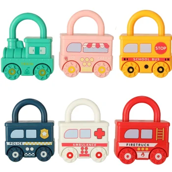 Educational Toy - Train with Padlocks and Keys, 13 Elements