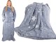 Wearable Blanket with Sleeves, Glow in The Dark Fleece Snuggle Robe, Grey