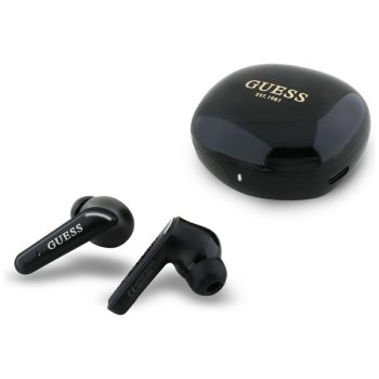 Guess Flat Classic Logo Electroplated TWS Headphones - Black