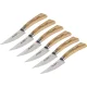 Laguiole Jean Dubost Steak Knife Set 6 pcs., Oak Wood