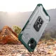 Crystal Ring Case Rugged Armor Cover for iPhone 13 with Kickstand, Green