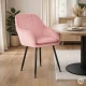 ModernHome Set of 2 Upholstered Velvet Chairs, Pink