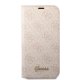 Guess iPhone 14 Wallet Case 4G Vintage Gold Logo, Pink
