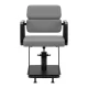 Gabbiano Porto Salon Chair, Gray with Black Base