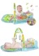 Bakalu 5-in-1 Interactive Educational Play Mat with Piano, Celadon