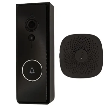 Tuya Smart Wi-Fi Video Doorbell with 720P Camera and Battery, Black