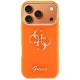 Guess IML 4G Script Metal Phone Case Cover iPhone 17 Pro - Orange