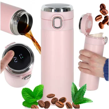 Thermal Mug with LED Temperature Display 350ml, Pink