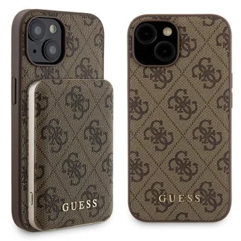 Guess iPhone 15 Case & 5000mAh MagSafe Power Bank Set, Brown