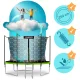 Garden Trampoline Neo-Sport 252 cm (8 ft) with Inner Net and Ladder