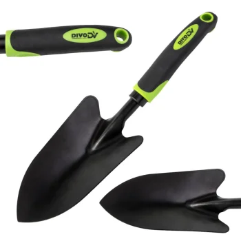 Garden Hand Trowel for Planting and Transplanting DIVODV, Black/Green