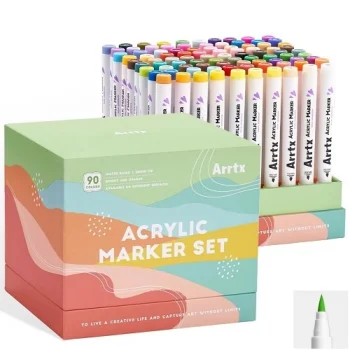 Acrylic Paint Marker Pens ARRTX 90B, 90 Landscape Colors