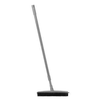Activeshop Rubber Hairdressing Broom with Telescopic Handle, Grey