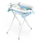 Ricokids RK-287 Foldable Baby Bath Tub with Stand, Thermometer and Cushion, White/Blue
