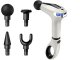Back and Body Massage Gun with 4 Attachments, 30W, White