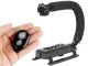 Vlogging Kit AY-49U with C-Shape Bracket, Microphone and LED Light, Black