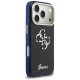 Guess IML 4G Script Metal Phone Case Cover iPhone 17 Pro - Blue