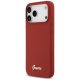 Guess Silicone Script Metal Logo MagSafe Phone Case Cover iPhone 17 Pro Max - Red