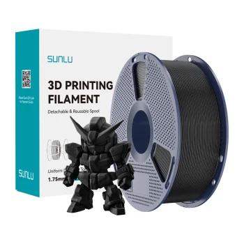 Sunlu PLA+ 2.0 3D Printer Filament 1.75mm, Black (PLA+ 2.0 B)