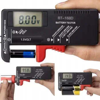 Bigstren BT-168D Battery Tester for AA (R6), AAA (R3), R14, R20, CR 1.5V, 9V R9