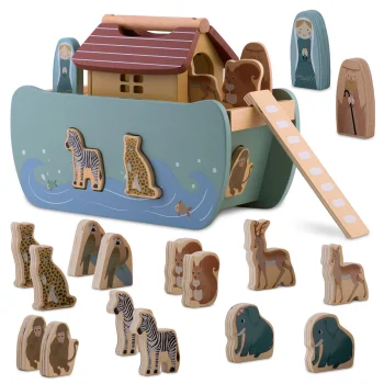 Nukido Wooden Noah's Ark with Animals, NK-862